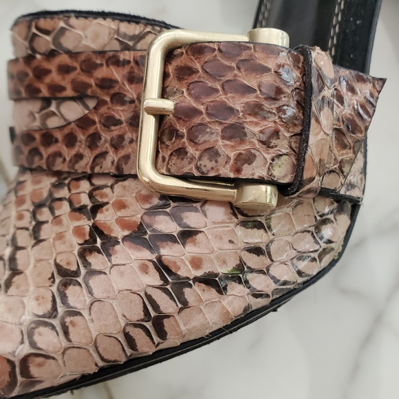 DEREK LAM - size 9-PENNY LOAFER HEELS  - SNAKE SKIN - Picture 6 of 9